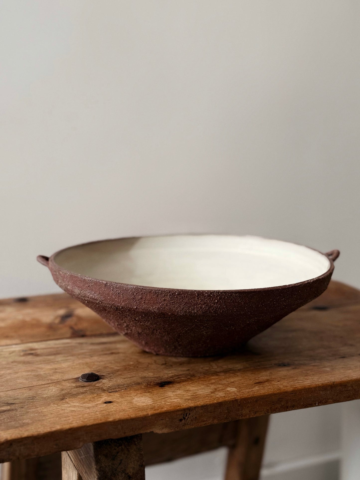 Red Clay Textured Bowl