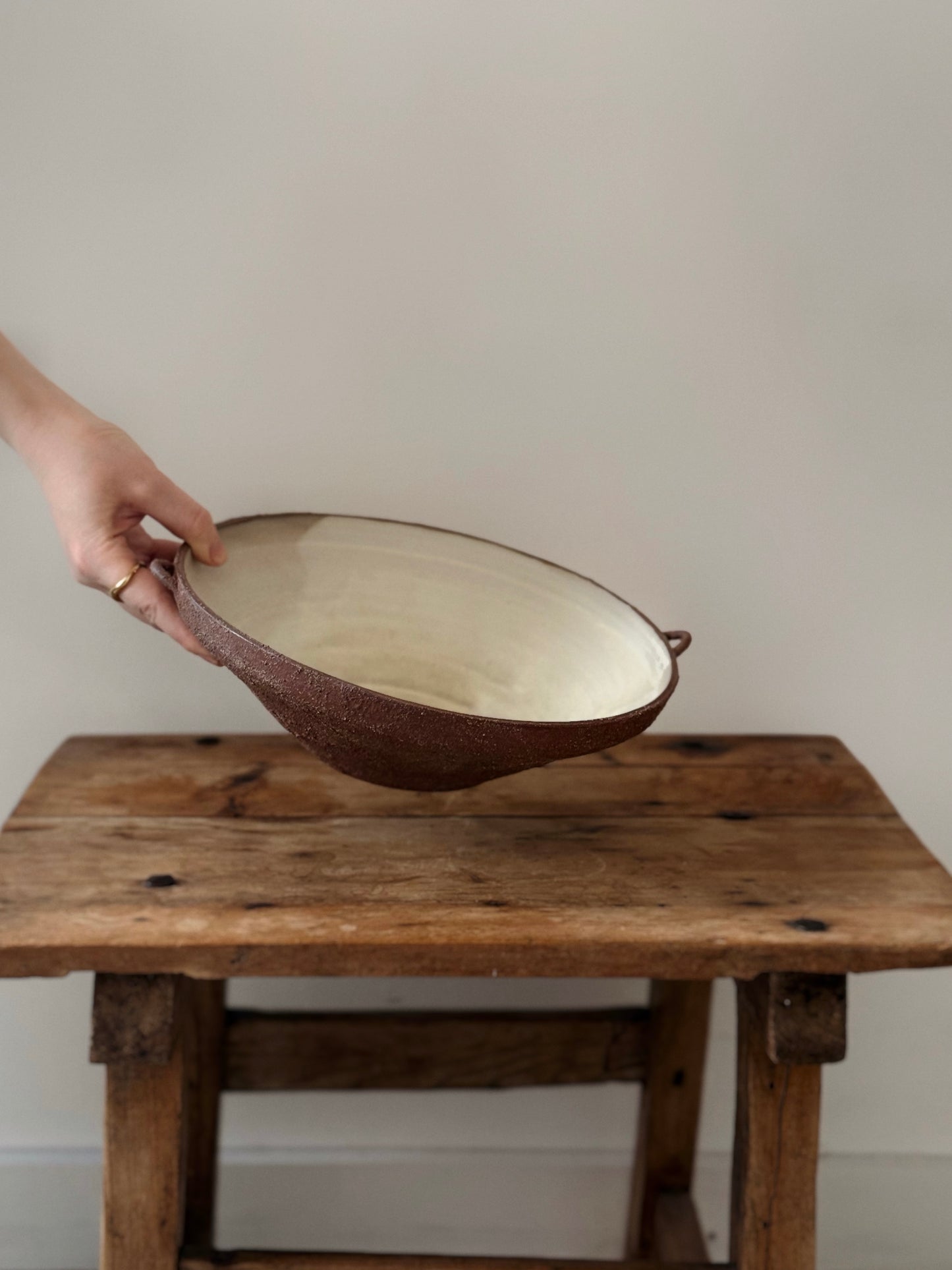 Red Clay Textured Bowl