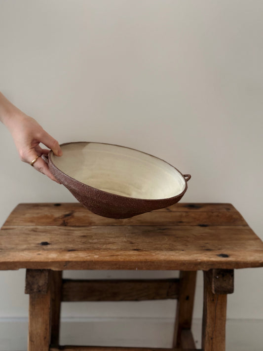 Red Clay Textured Bowl